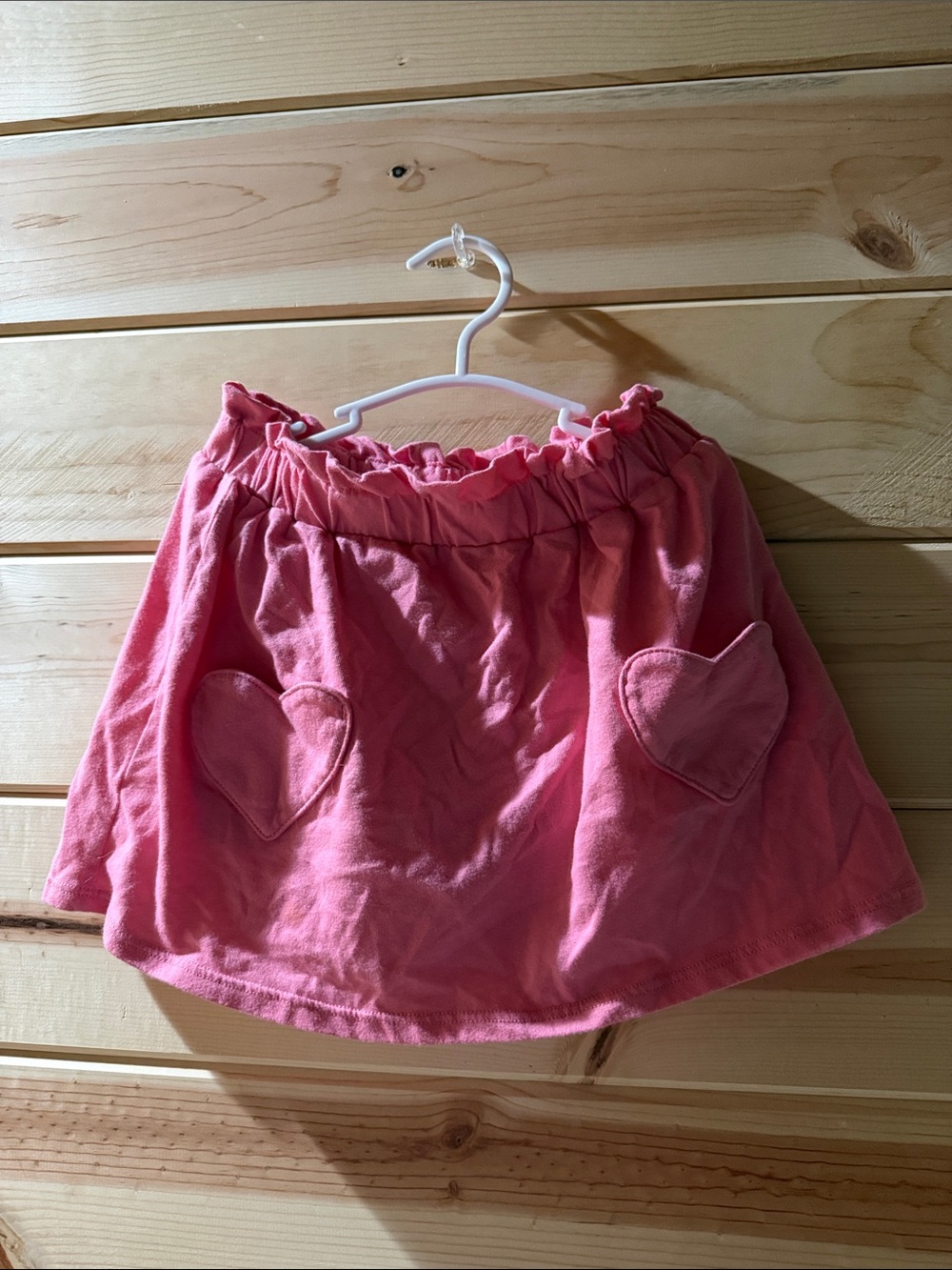 Garanimals Pink Ruffle Waist Skirt with Heart Pockets